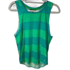 Hurley Tank Top Green and Blue Striped S